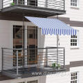 Vertical Manual Retractable Balcony Clamp Awning